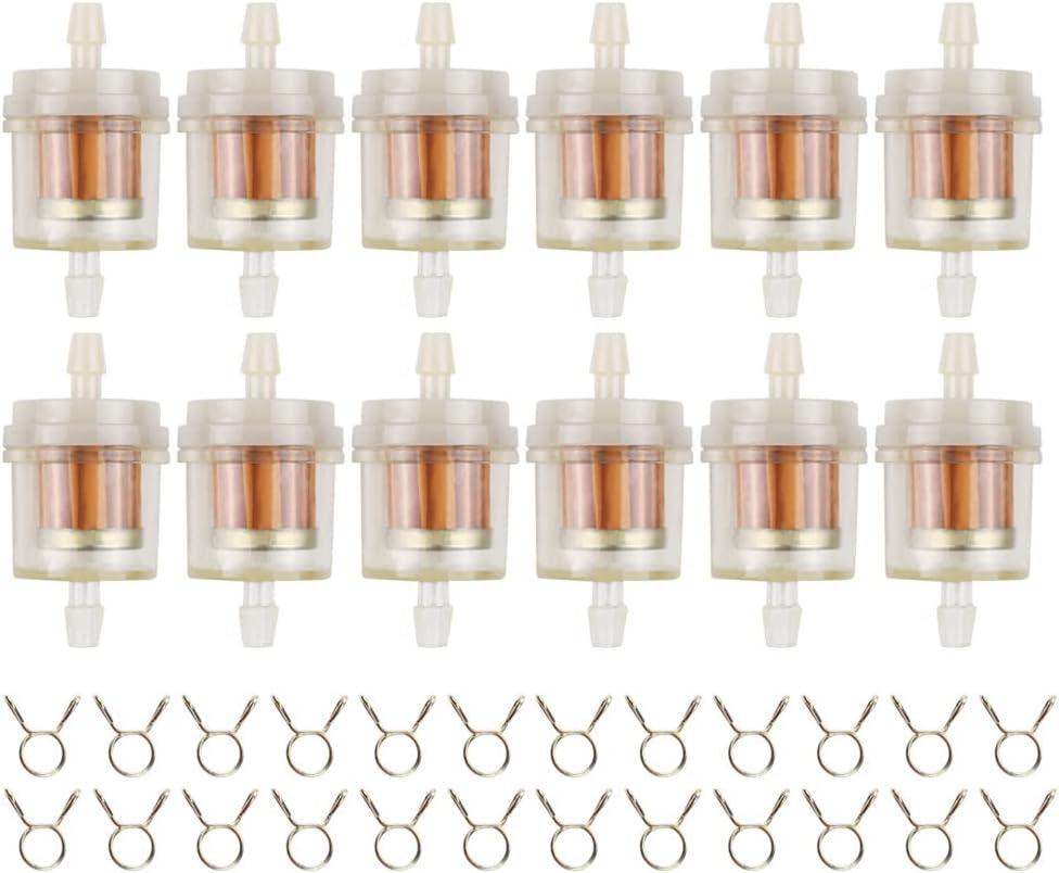 12pcs 1/4" Fuel Filter Compatible with Chinese GY6 50cc 110cc 125cc 150cc 139QMB 157QMJ Taotao Scooter ATV Motorcycle Kazuma Meerkat Redcat Falcon Dirt Bike Quad Buggy Go Kart - hipaparts