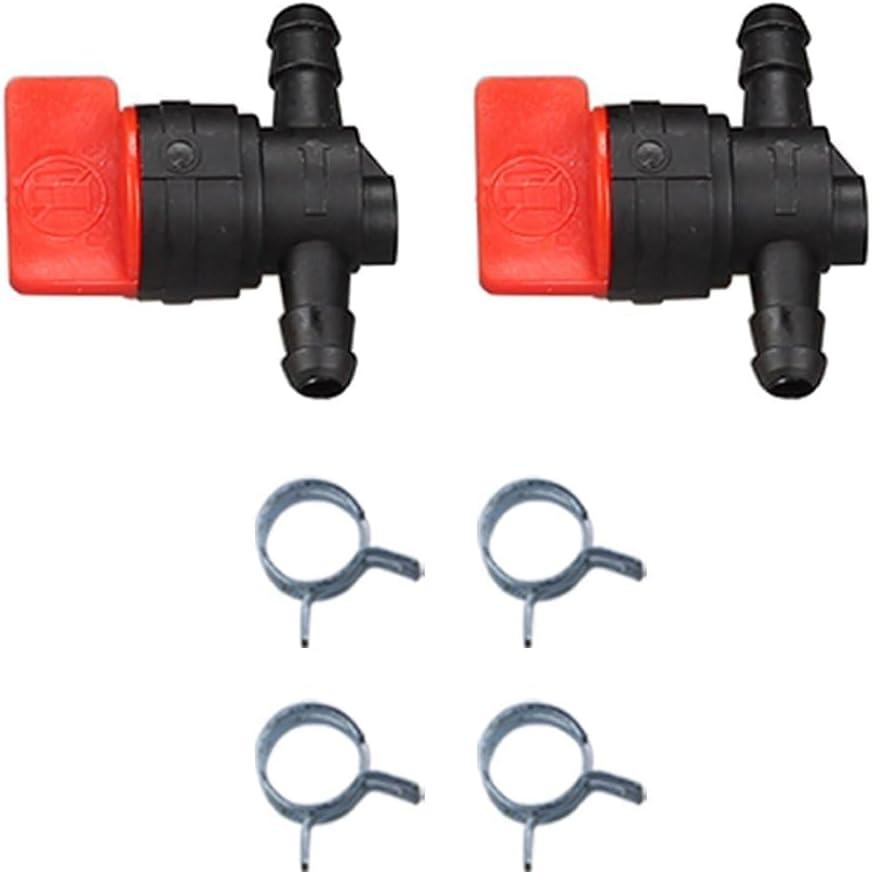 2pcs 1/4" Inline Gas Fuel Shut Cut Off Valve for Briggs and Stratton 9494768 493960 698183 698181 697947 5019H 5019K Small Engine Lawn Mower Parts - hipaparts