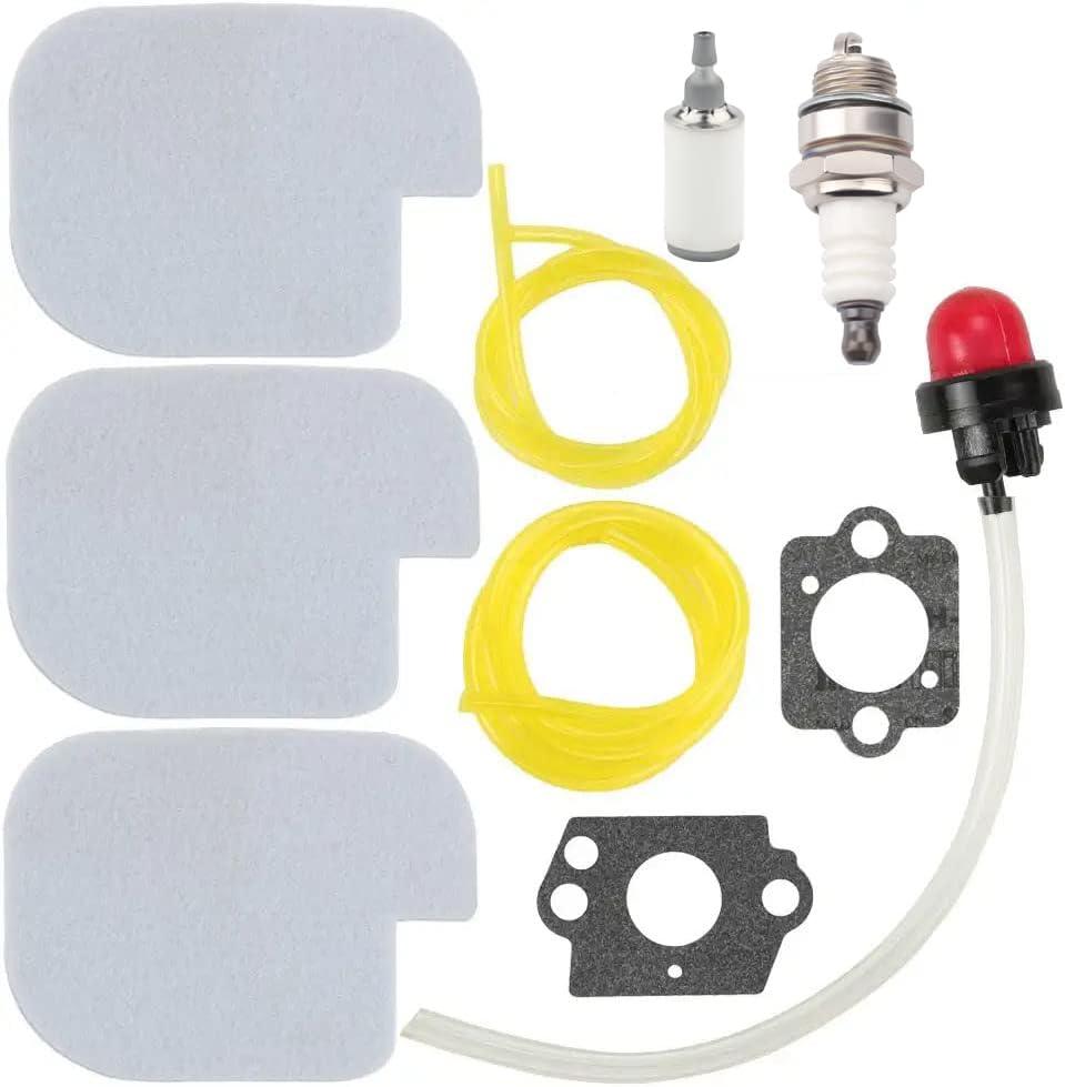 530057925 530069247 Air Filter 530095646 Fuel Filter with Fuel Line Spark Plug Gasket Primer Bulb for Poulan Craftsman 42cc Chainsaw P3314 P3416 P3816 P4018 PP3416 PP3516 PP3816 PP4018 PP4218 PPB3416 - hipaparts