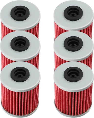 6pcs HF207 Oil Filter Compatible with Kawasaki KX250 KX250F KX450F RMX450Z RMZ250 RMZ450 Beta EVO 250 300 â52010-61125 - hipaparts