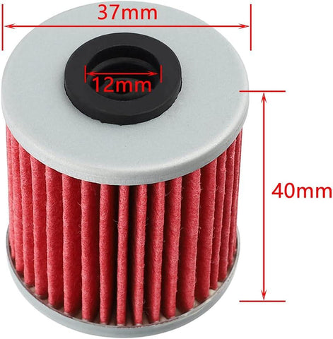 6pcs HF207 Oil Filter Compatible with Kawasaki KX250 KX250F KX450F RMX450Z RMZ250 RMZ450 Beta EVO 250 300 â52010-61125 - hipaparts