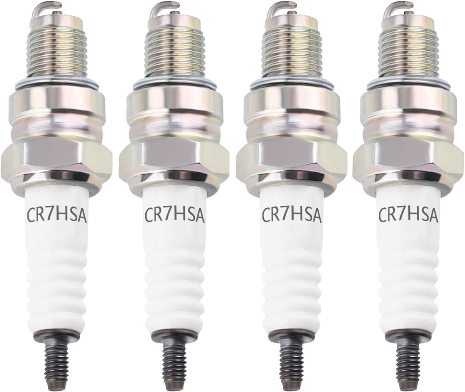 A7RTC CR7HSA Motorcycle Spark Plug A7RC A7TC CR7HSA 4549 Replace for GY6 Engine 50cc 70cc 90cc 100cc 110 125 150cc Motorcycle ATV Quad Scooter Go Kart Moped Chopper Buggy Dirt Racing Bike - hipaparts