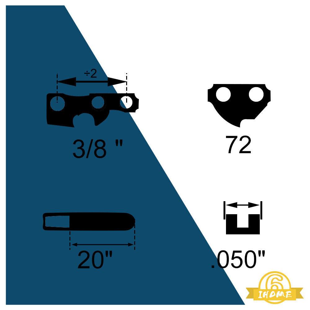 Chain saw for Husqvarna 55 Rancher 450 455 Rancher 460 20" Chainsaw 3/8" .050" - hipaparts
