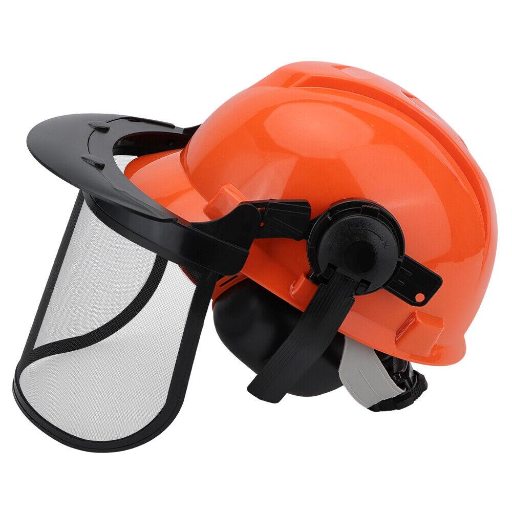 Chainsaw Protective Metal Face Shield For Forestry Safety Helmet with Earmuffs - hipaparts