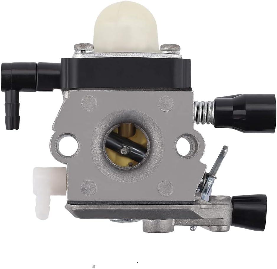 FS 38 Carburetor for Stihl fs55 Carburetor HL45 HS45 KM 55 FC55 FS45 FS46 FS46C FS55 FS55R FS55RC FS45C FS45L FS55C FS55T String Trimmer Weedeater Rep C1Q-S186 with Replacement Kit - hipaparts