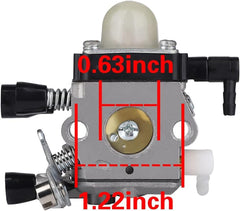 FS 38 Carburetor for Stihl fs55 Carburetor HL45 HS45 KM 55 FC55 FS45 FS46 FS46C FS55 FS55R FS55RC FS45C FS45L FS55C FS55T String Trimmer Weedeater Rep C1Q-S186 with Replacement Kit - hipaparts