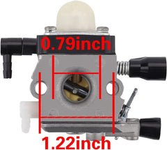 FS 38 Carburetor for Stihl fs55 Carburetor HL45 HS45 KM 55 FC55 FS45 FS46 FS46C FS55 FS55R FS55RC FS45C FS45L FS55C FS55T String Trimmer Weedeater Rep C1Q-S186 with Replacement Kit - hipaparts