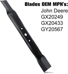 L110 42 inch Mower Blades for John Deere L118 L111 L100 Scott's L1742 Sabre 42'' Cut Deck Mower Replace for GX20249 GX20433 GY20567 - hipaparts