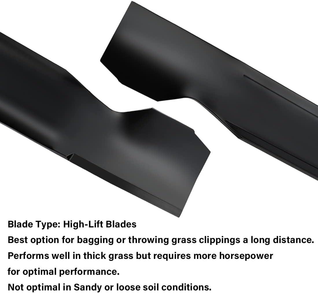 LT1000 42 inch Mower High Lift Blades for Craftsman Poulan Pro AYP Hus 42'' Deck Mower Replace 532138971 138498 138971 532138498 138971X431 - hipaparts