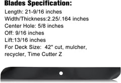 Timecutter 42 inch Mower Blades for Toro Z4200 Z4235 SS4235 SS4260 SS4200 Timecutter Z s 42''Deck Lawn Mower Replace 110-6568-03 - hipaparts