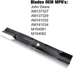 X300 42 ich Mower Deck Blades for JD D105 D110 D125 D130 LT160 LA135 42'' Deck Lawn Tractor Replace AM141034 AM141032 M154062 AM137327 M154061 2 Pack - hipaparts